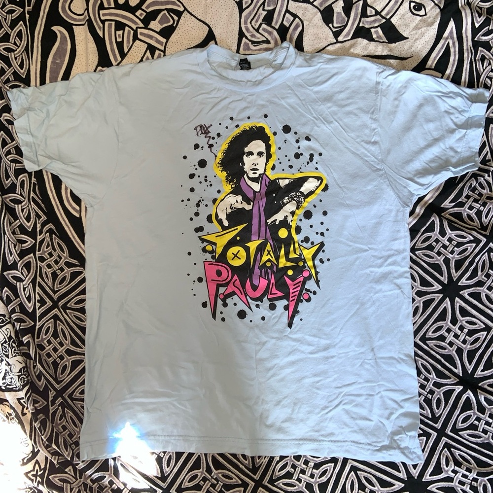 Vintage MTV Totally Pauly RARE T Shirt MTV Music Television XL AUTOGRAPHED